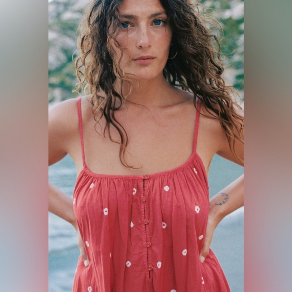 Christy Dawn Acacia Dress Wine Shibori M